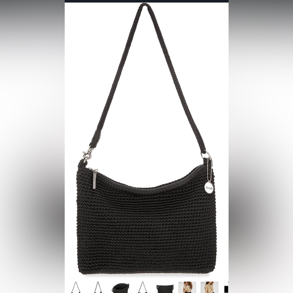 The Sak Black Knit Shoulder Bag